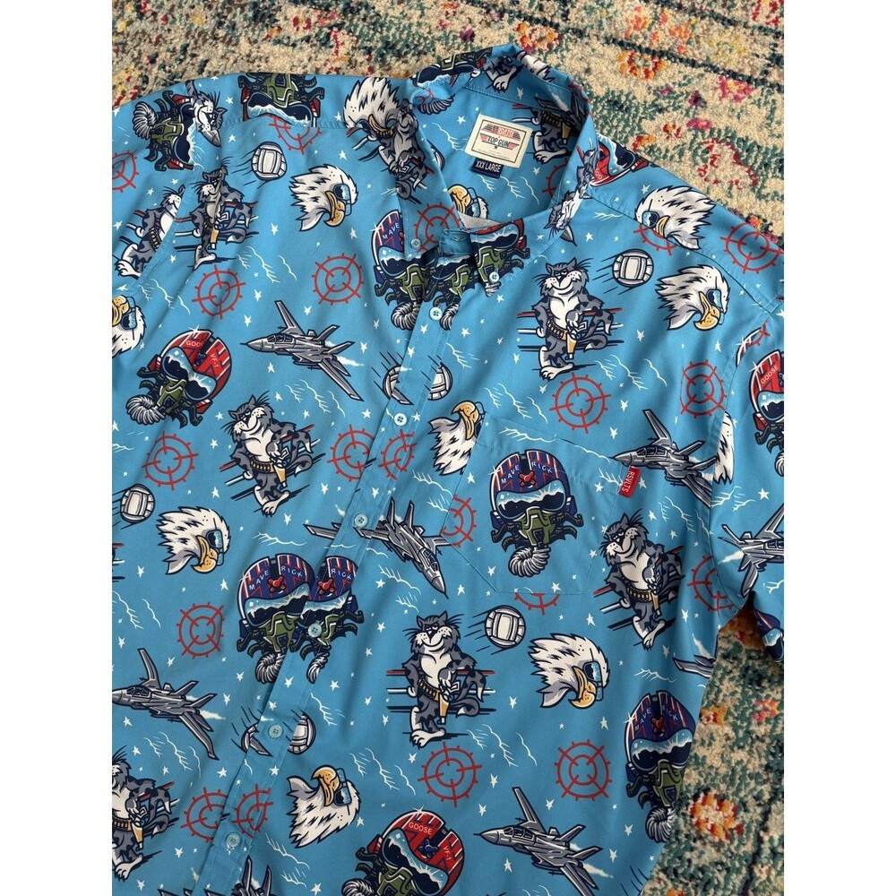 RSVLTS x Top Gun Short Sleeve Button Down Shirt Maverick Goose Size XXXL